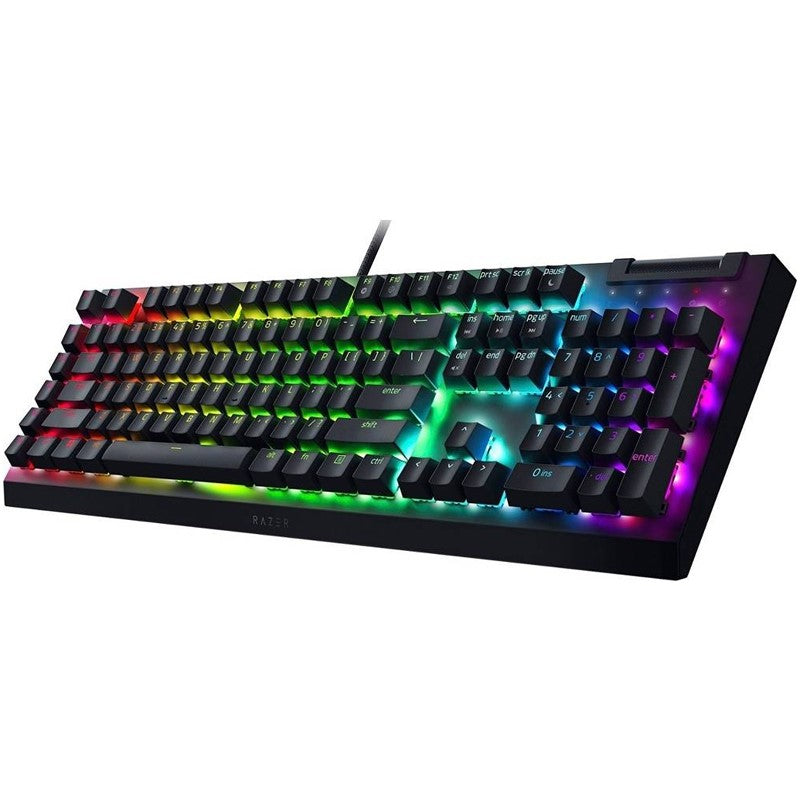 Razer BlackWidow V4 X Mechanical Gaming Keyboard with Razer Chroma RGB Green Swith (Arabic Layout) - Black Razer BlackWidow V4 X Mechanical Gaming Keyboard with Razer Chroma RGB Green Swith (Arabic Layout) - Black